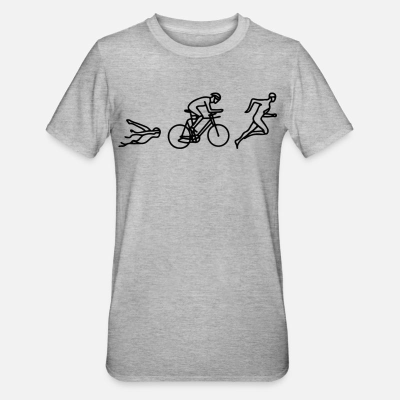Natation Cyclisme Course à pied - T-shirt polycoton Unisexe - gris chiné