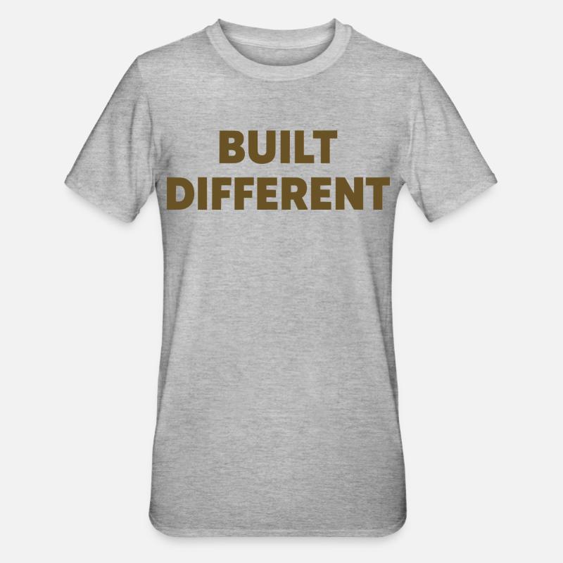 Typographie d’affirmation différente construite - T-shirt polycoton Unisexe - gris chiné