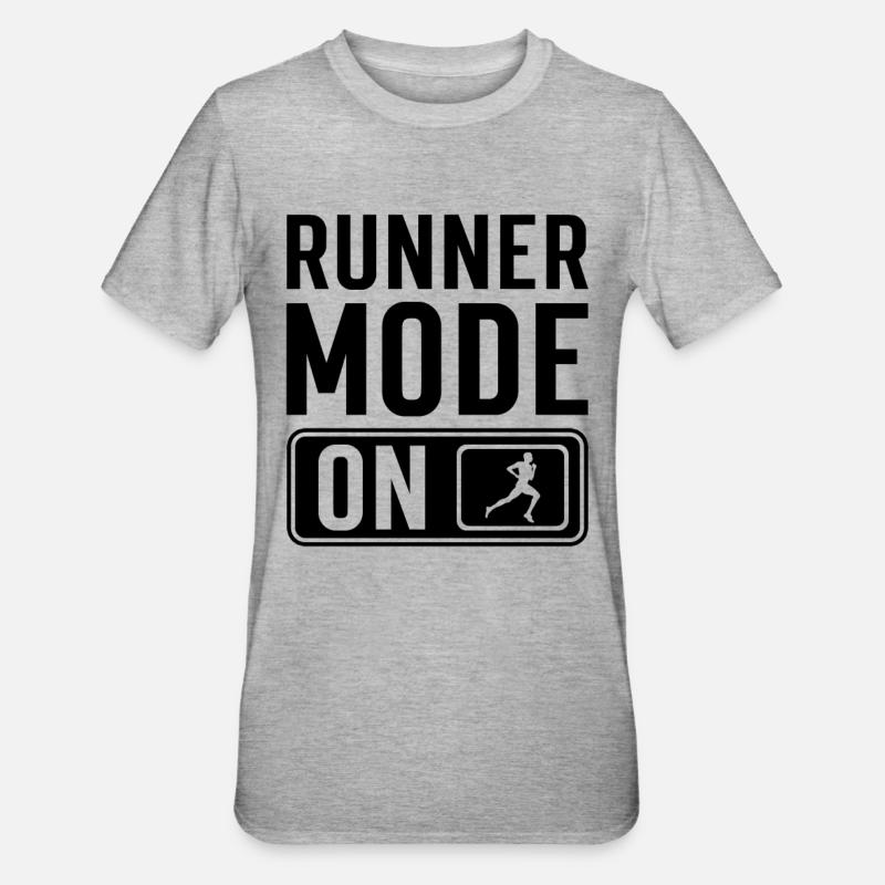 Dicton du coureur - T-shirt polycoton Unisexe - gris chiné