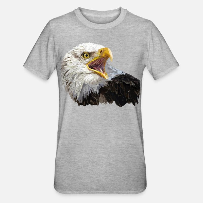 bald eagle - Unisex Polycotton T-Shirt - heather grey