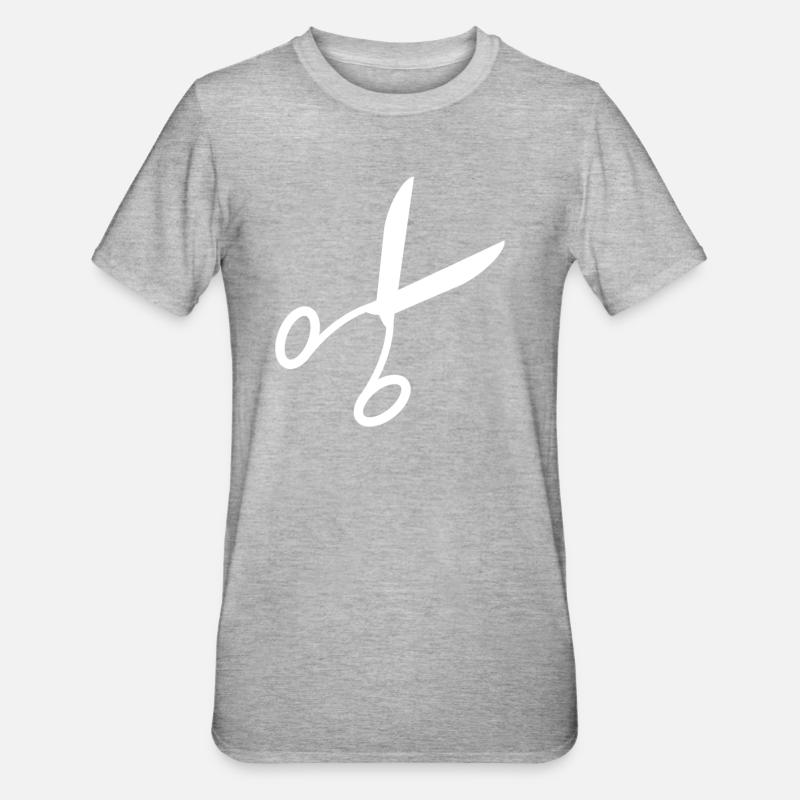 les ciseaux - T-shirt polycoton Unisexe - gris chiné