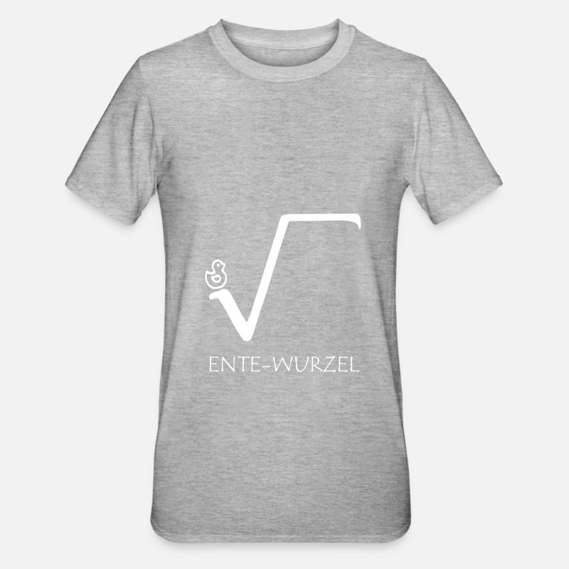 chemise de maths mathématiques de racine de canard - T-shirt polycoton Unisexe - gris chiné