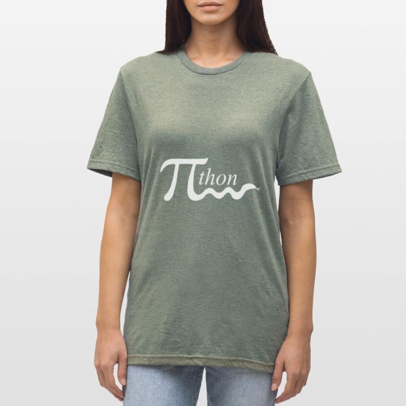 blague de maths pi python T-shirt polycoton Unisexe