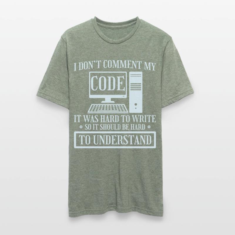 I Don't Comment Code Programmierer Coding Unisex Polycotton T-Shirt