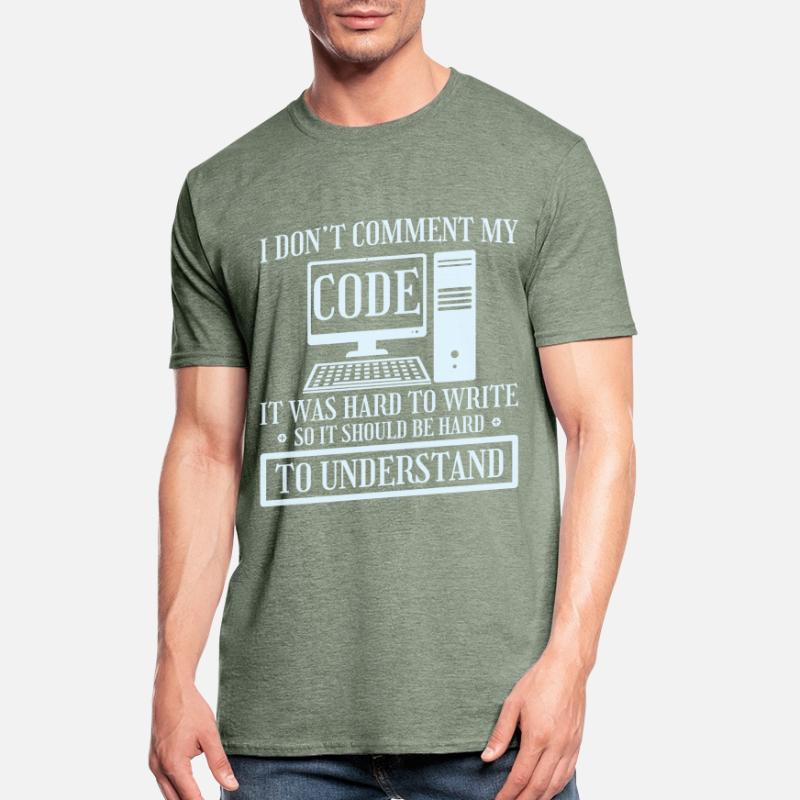 I Don't Comment Code Programmierer Coding Unisex Polycotton T-Shirt