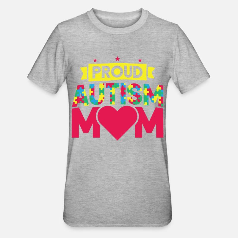 Autisme Conscience - T-shirt polycoton Unisexe - gris chiné
