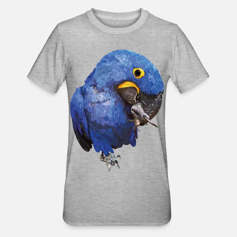 Jacinthe d'ara - Unisex Polycotton T-Shirt - Grau meliert