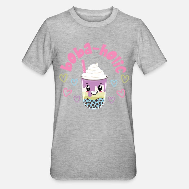 Bubble Tea - T-shirt polycoton Unisexe - gris chiné