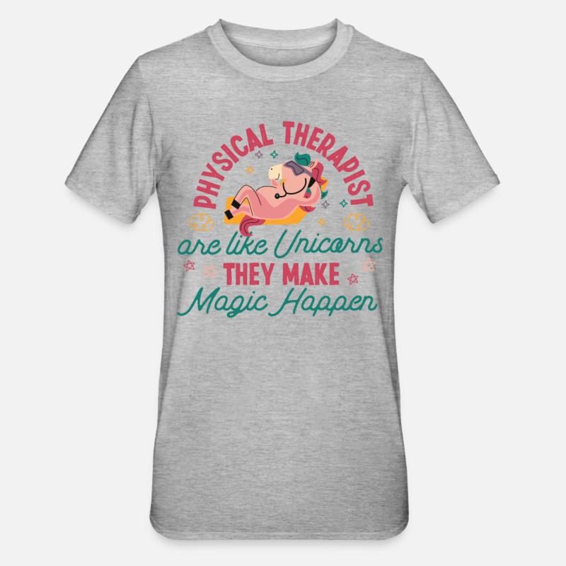 Physical Therapist Therapy - T-shirt polycoton Unisexe - gris chiné