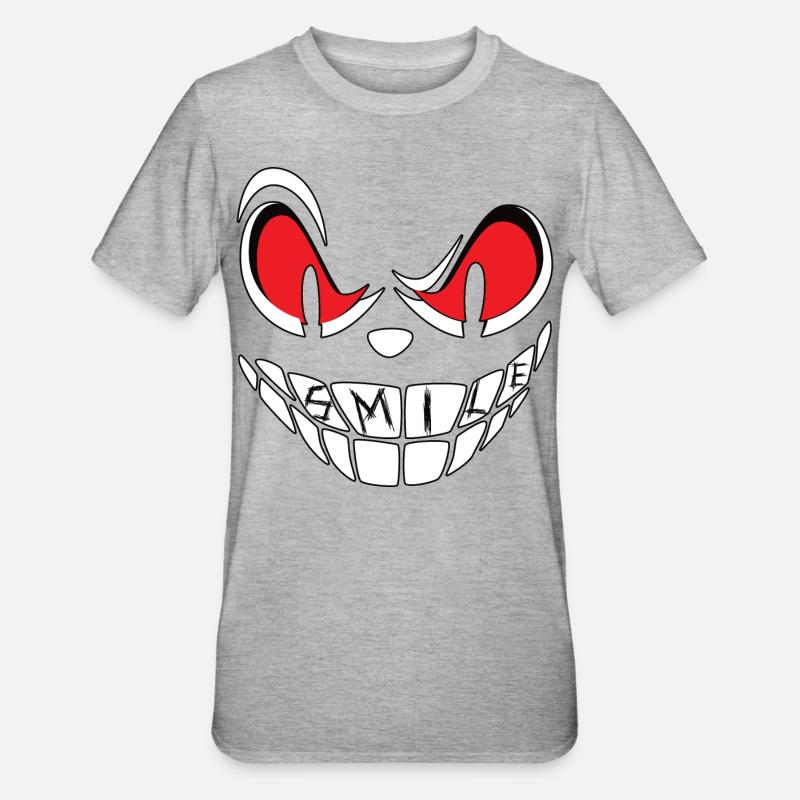 Visage souriant - T-shirt polycoton Unisexe - gris chiné