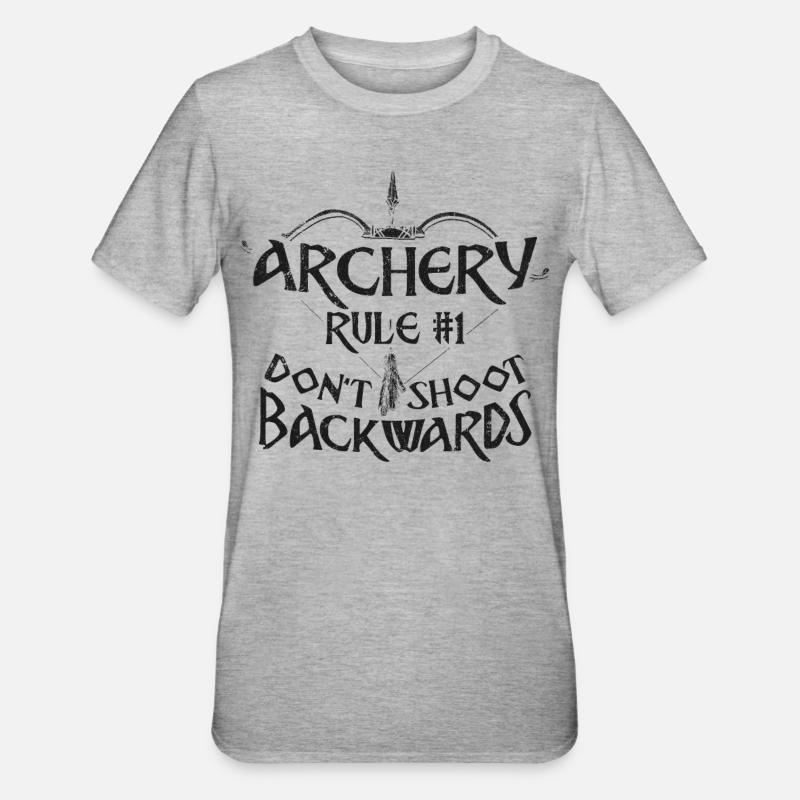 Archery Bow Archer Compound Bow - Unisex Polycotton T-Shirt - heather grey