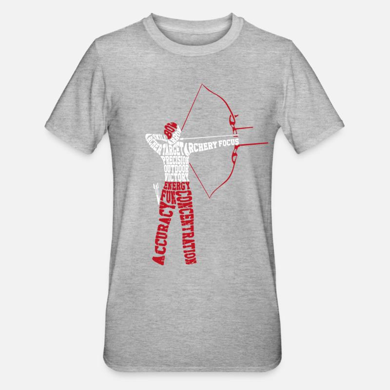 Archer Archer Nuage de mots - T-shirt polycoton Unisexe - gris chiné