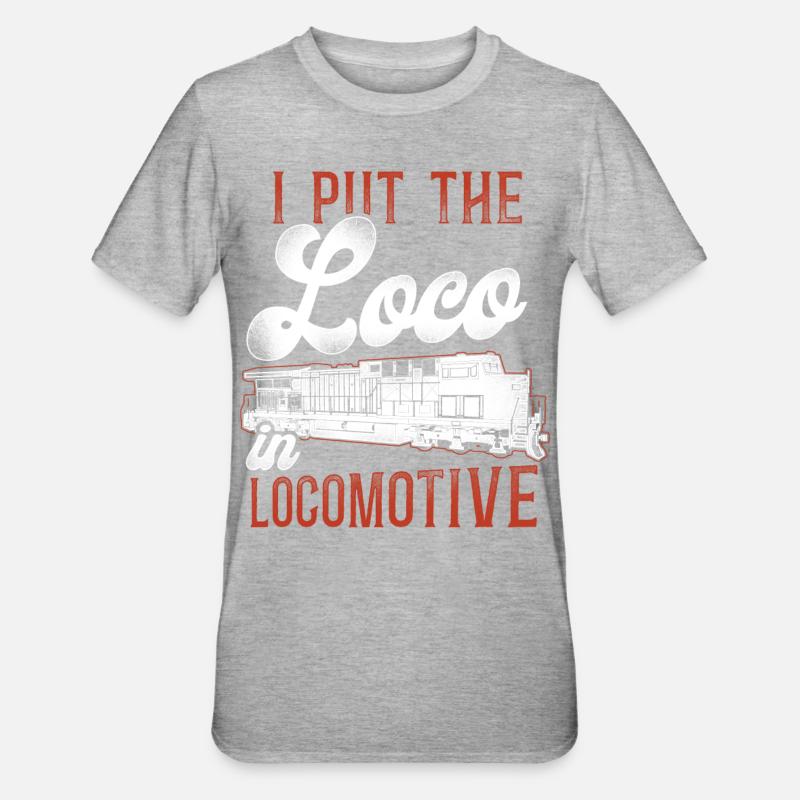 Freight Diesel Train Driver - Unisex Polycotton T-Shirt - heather grey