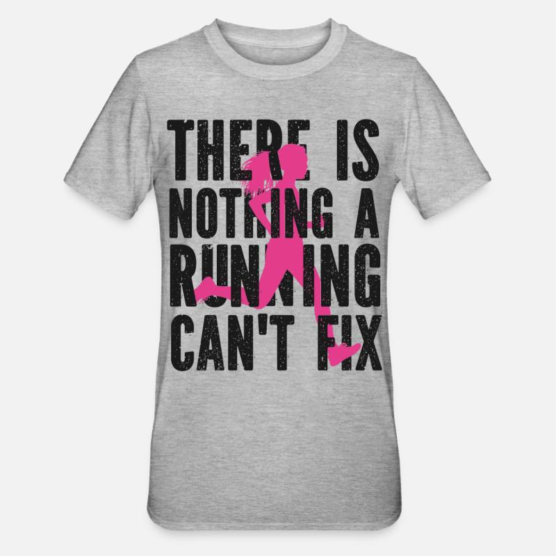 Running Runner Half Marathon - Unisex Polycotton T-Shirt - Grau meliert