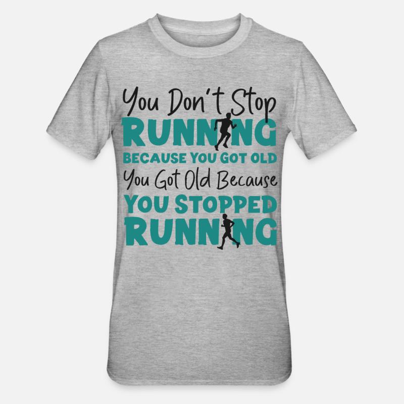 Running Runner Half Marathon - Unisex Polycotton T-Shirt - Grau meliert