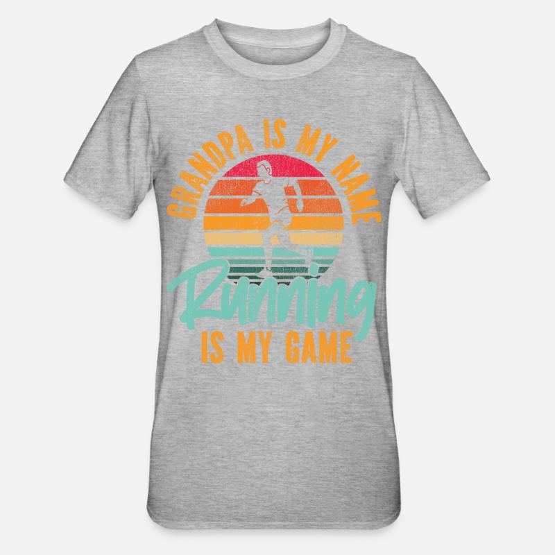 Running Runner Half Marathon - Unisex Polycotton T-Shirt - heather grey