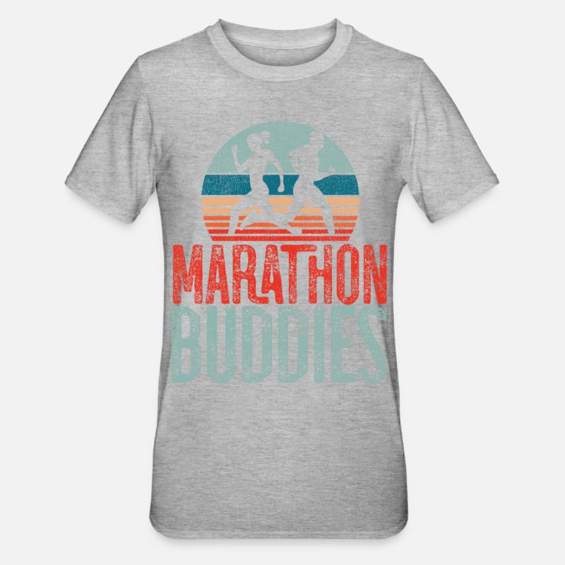 Running Runner Half Marathon - Unisex Polycotton T-Shirt - heather grey
