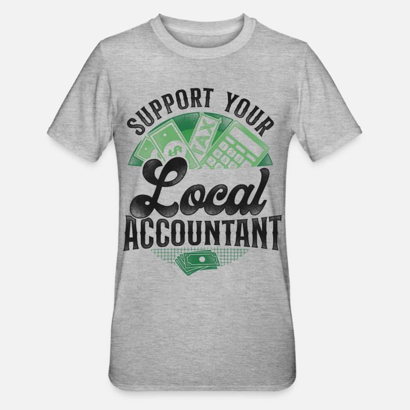 Comptable Comptable Comptable Comptabilité - T-shirt polycoton Unisexe - gris chiné