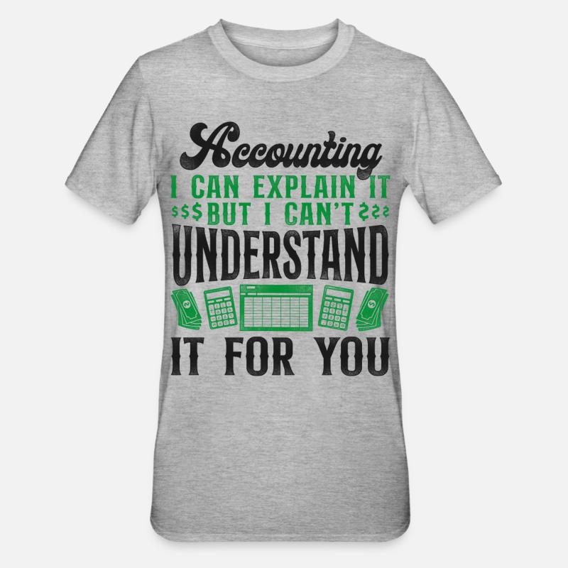 Comptable Comptable Comptable Comptabilité - T-shirt polycoton Unisexe - gris chiné