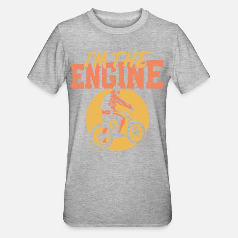 Enduro VTT VTT Équitation - T-shirt polycoton Unisexe - gris chiné