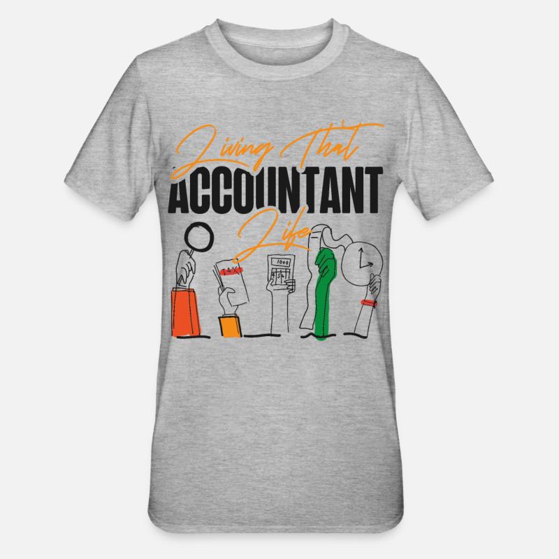 Comptable Comptable Comptable - T-shirt polycoton Unisexe - gris chiné