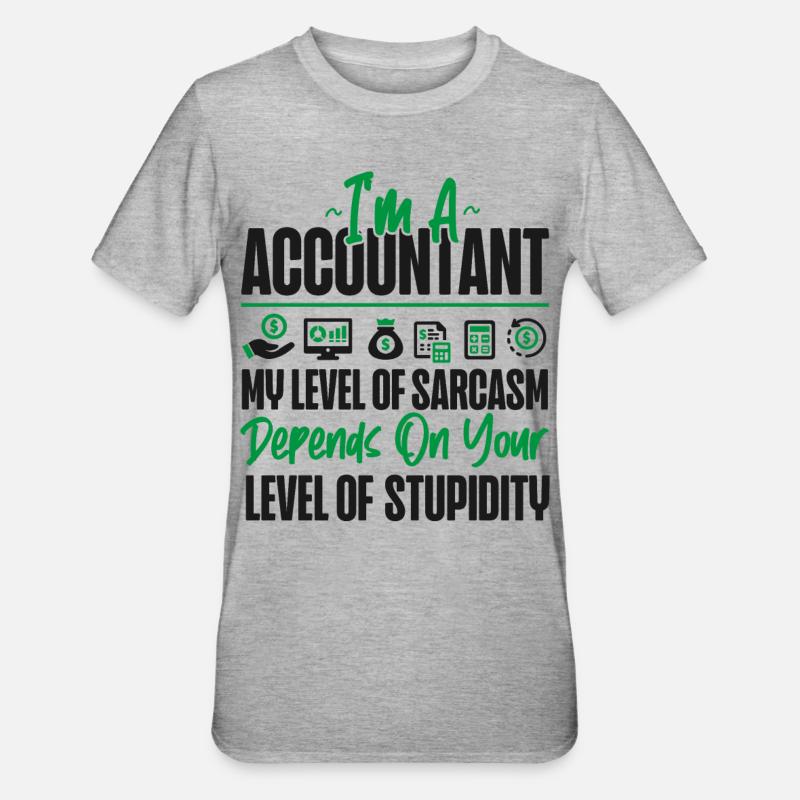 Comptable Comptable Comptable - T-shirt polycoton Unisexe - gris chiné