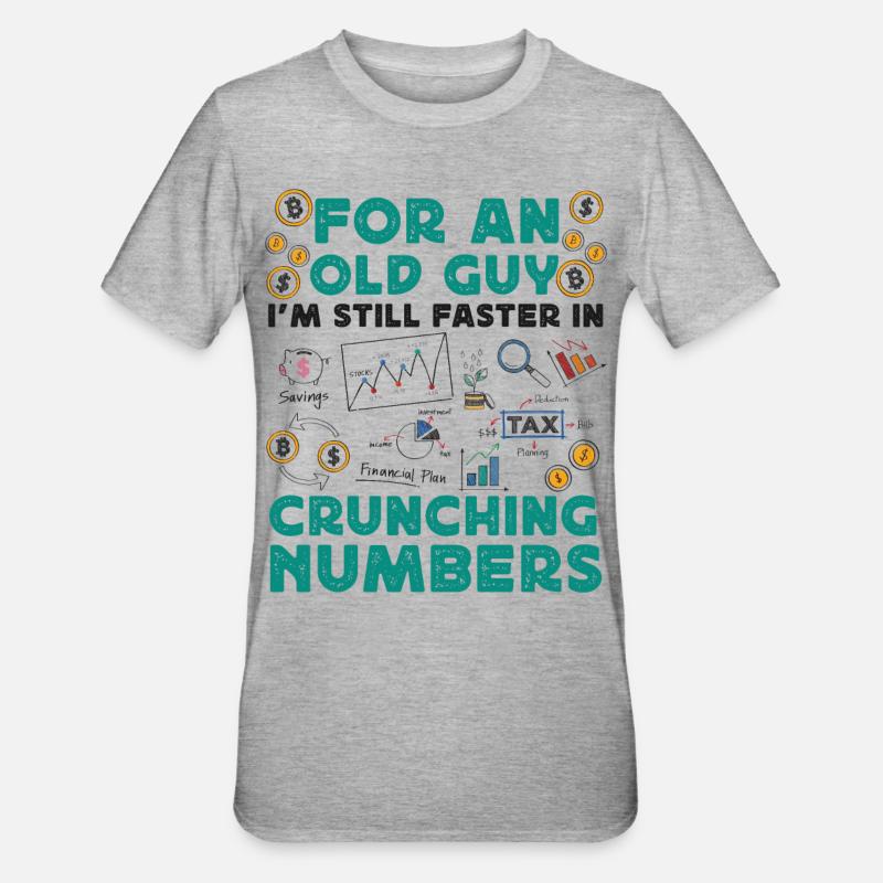 Comptable Comptable Comptable - T-shirt polycoton Unisexe - gris chiné