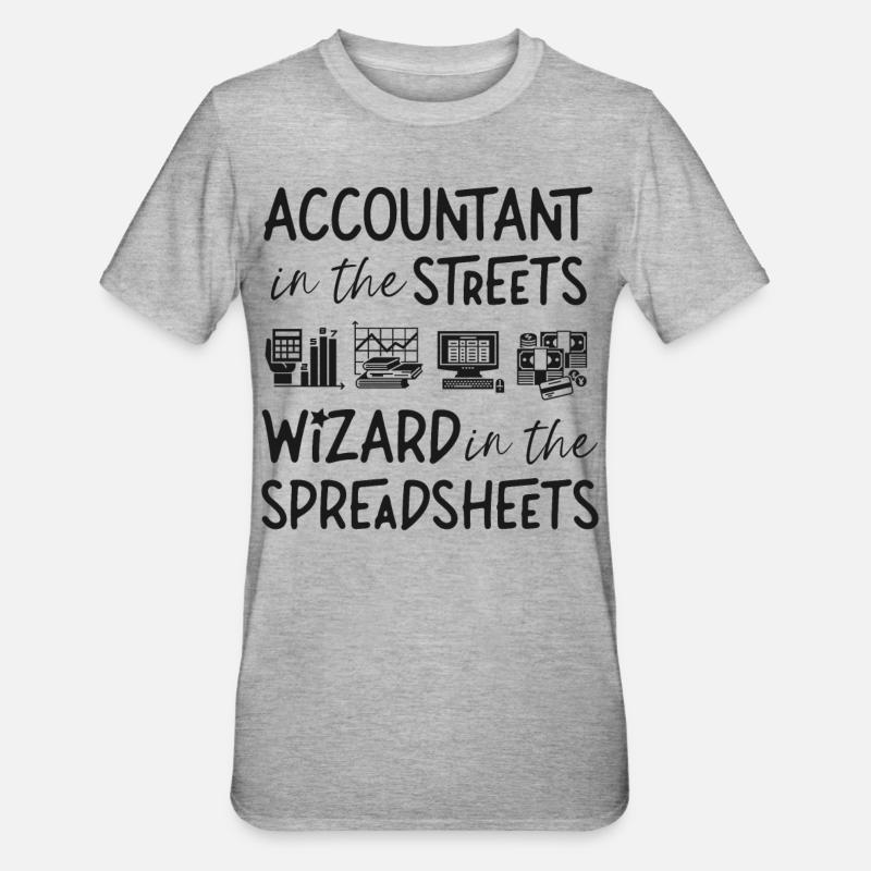 Comptable Comptable Comptable - T-shirt polycoton Unisexe - gris chiné