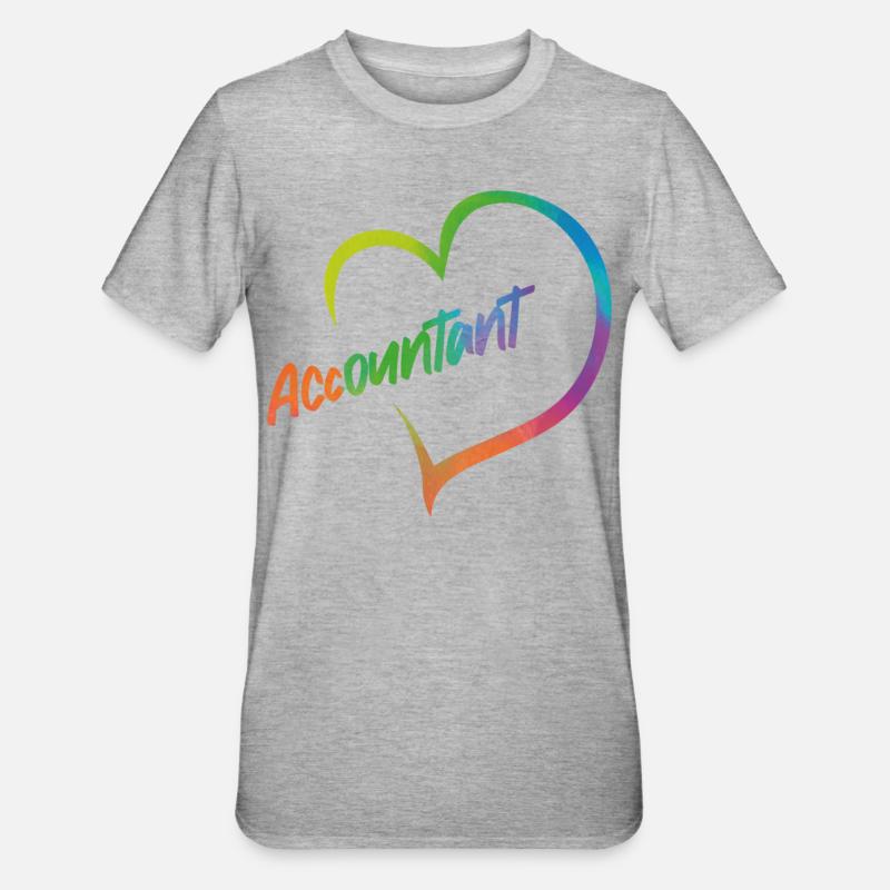 Comptable Comptable Comptable - T-shirt polycoton Unisexe - gris chiné