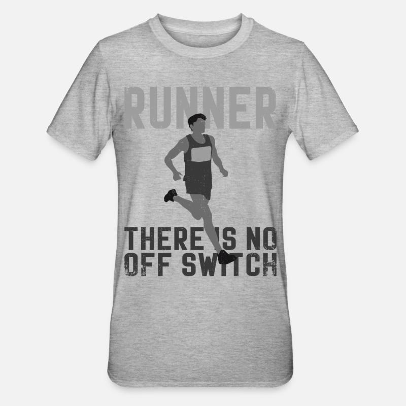 Running Runner Half Marathon - Unisex Polycotton T-Shirt - Grau meliert
