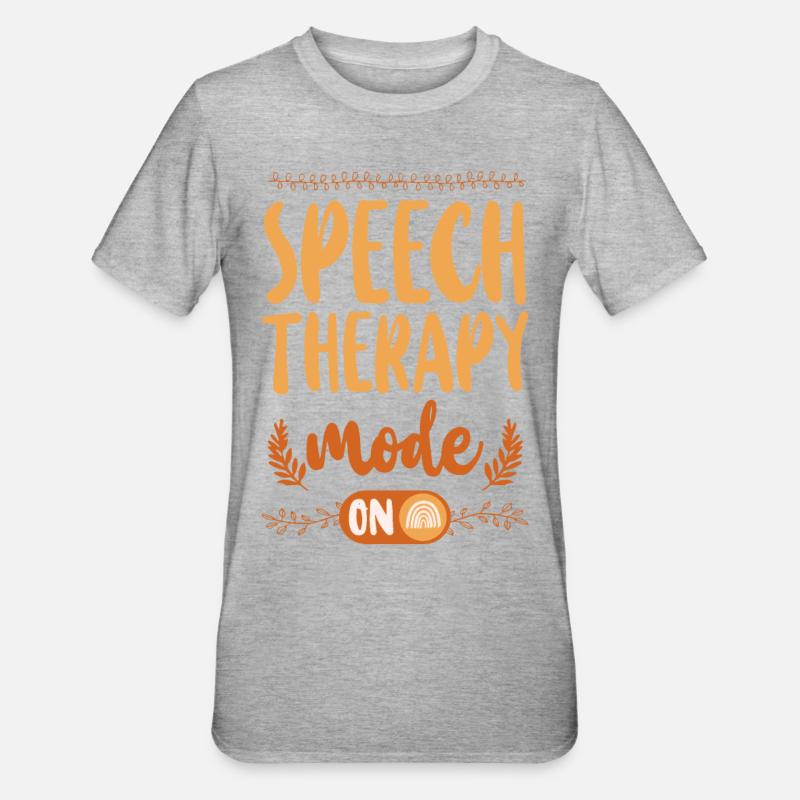 Speech Therapist Therapy Assistant - Unisex Polycotton T-Shirt - Grau meliert