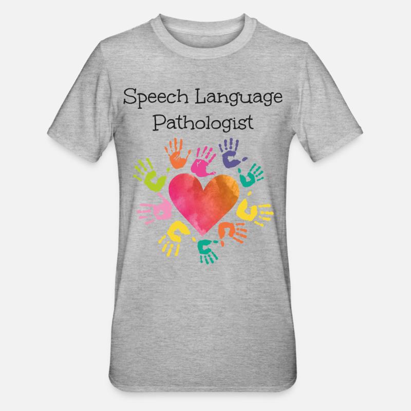 Speech Therapist Therapy Assistant - Unisex Polycotton T-Shirt - Grau meliert