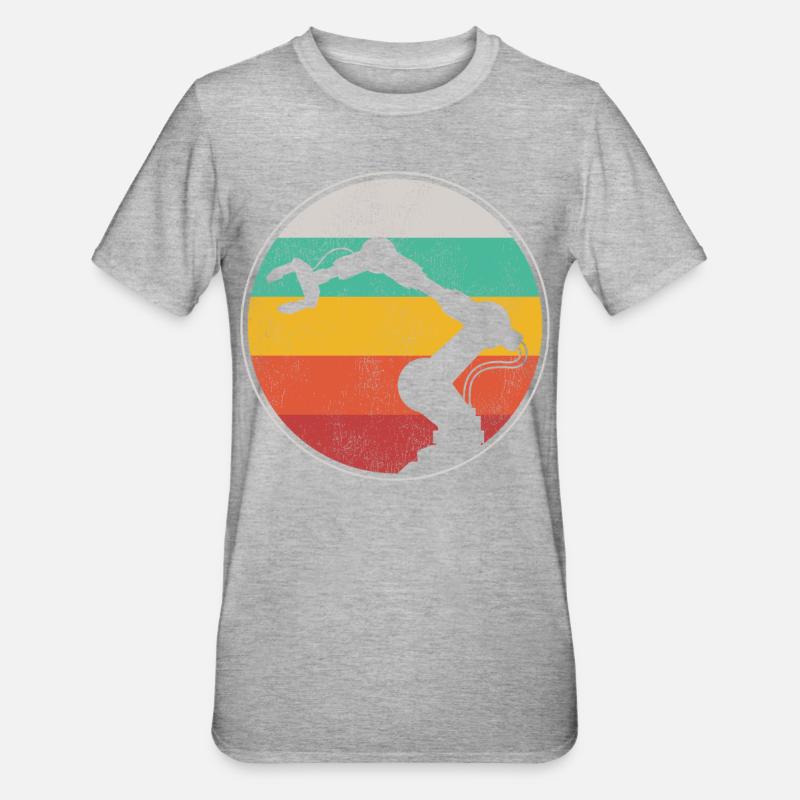 Robot Robotics Engineer Robotics - Unisex Polycotton T-Shirt - heather grey