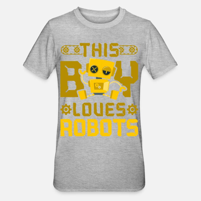 Robot Robotics Engineer Boy This - Unisex Polycotton T-Shirt - heather grey