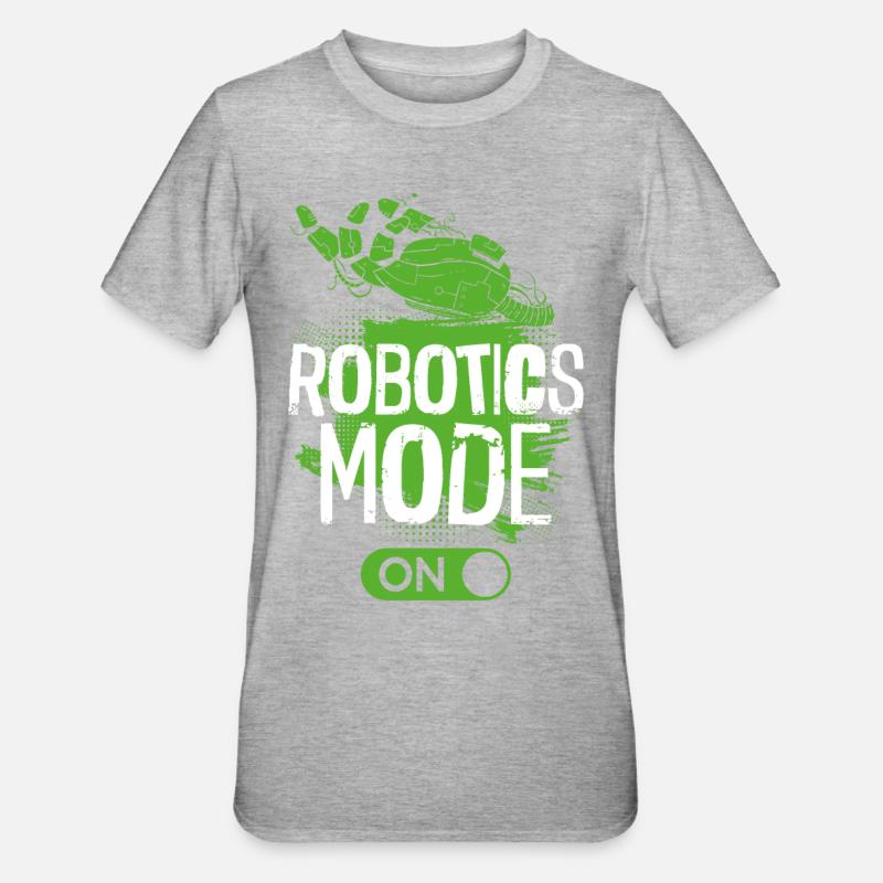 Robot Robotics Engineer Robotics - Unisex Polycotton T-Shirt - heather grey