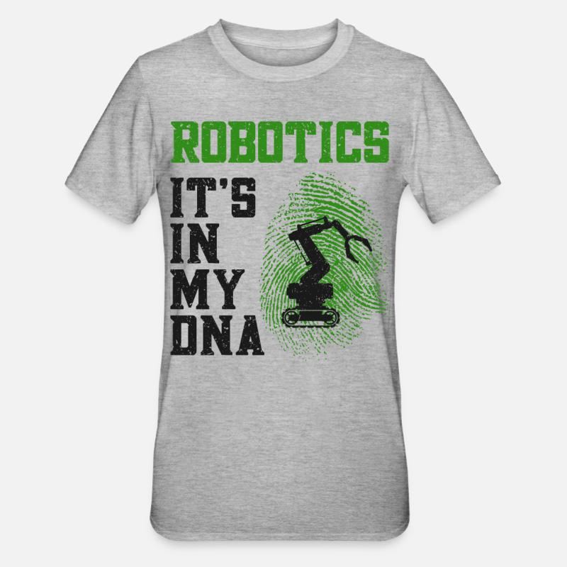 Robot Robotics Engineer Robotics - Unisex Polycotton T-Shirt - heather grey