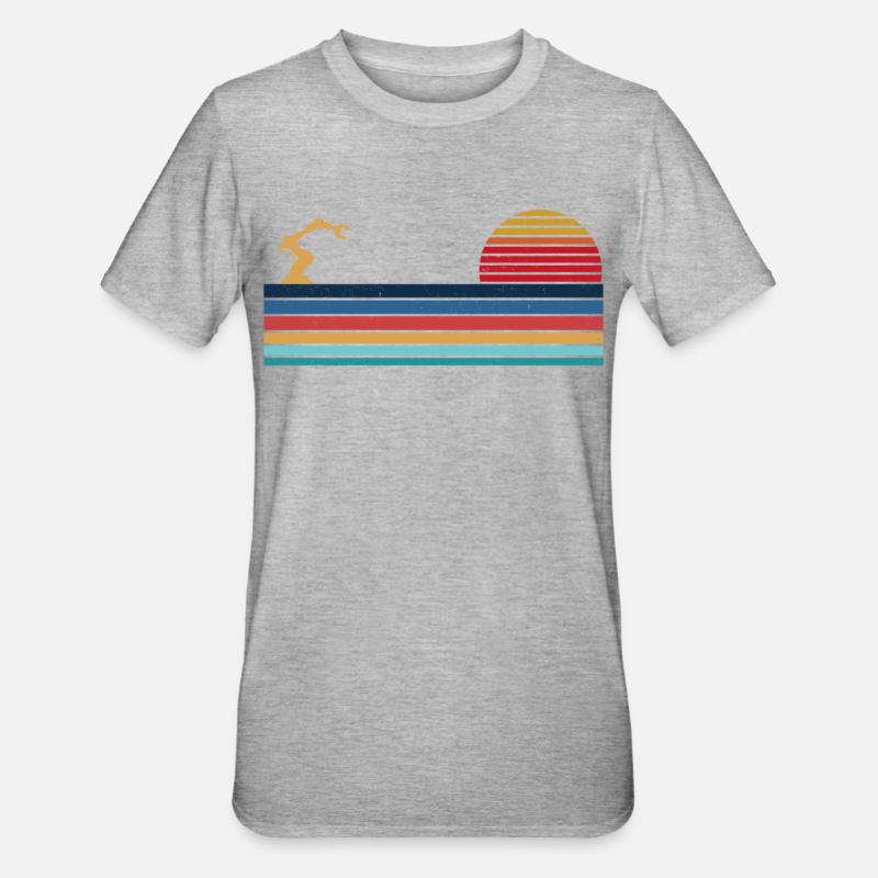 Robot Robotics Engineer Retro - Unisex Polycotton T-Shirt - heather grey
