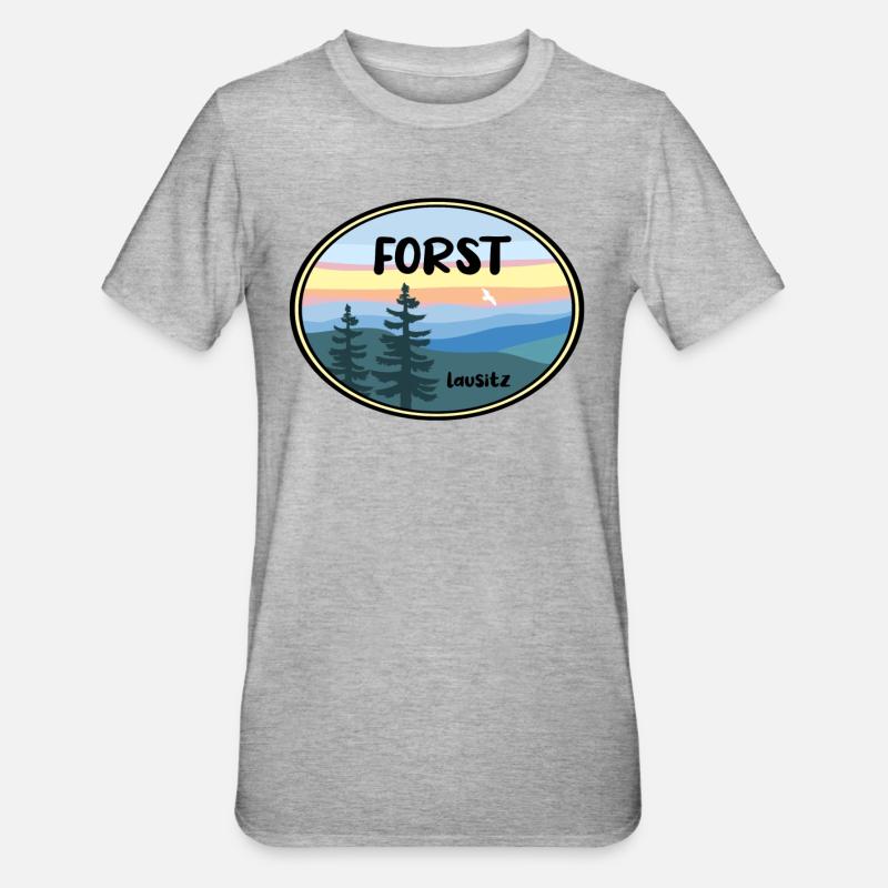 Forst Lausitz - Unisex Polycotton T-Shirt - Grau meliert