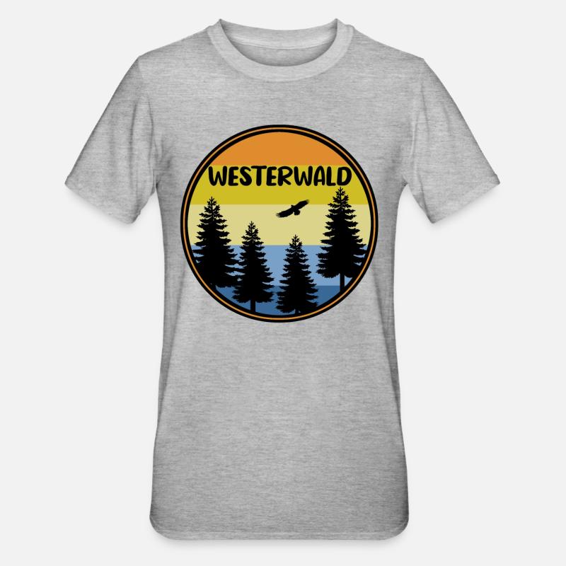 Westerwald - Unisex Polycotton T-Shirt - Grau meliert