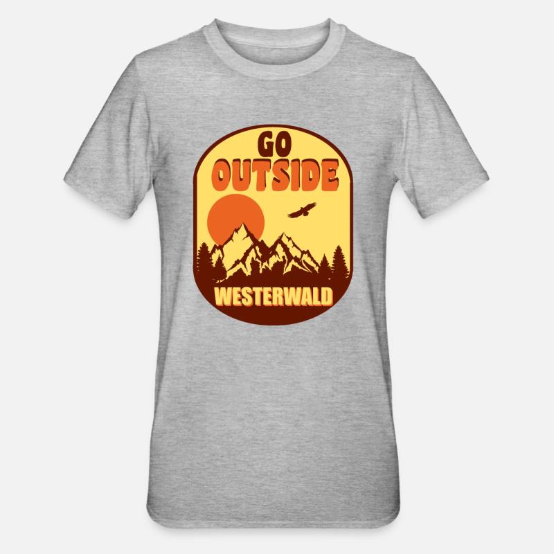 Westerwald - Unisex Polycotton T-Shirt - Grau meliert