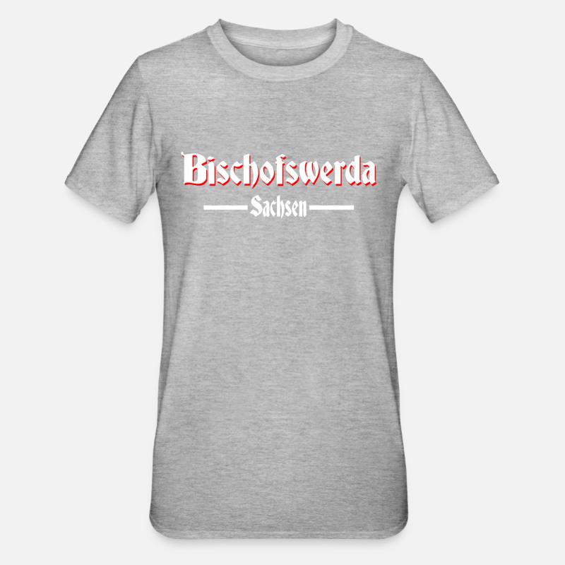 Bischofswerda - Unisex Polycotton T-Shirt - Grau meliert