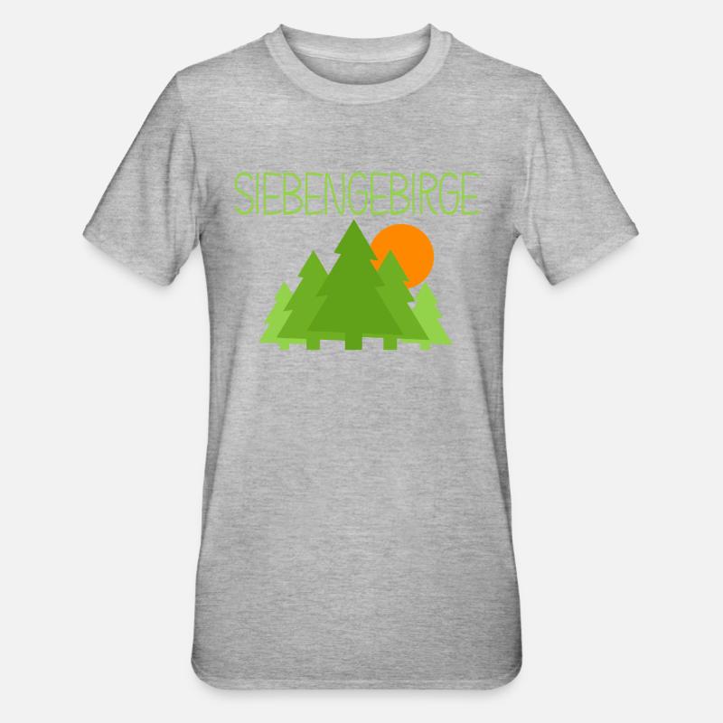 Siebengebirge - Unisex Polycotton T-Shirt - Grau meliert