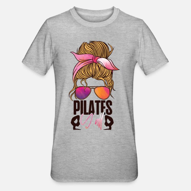 Instructeur de Pilates Enseignant - T-shirt polycoton Unisexe - gris chiné