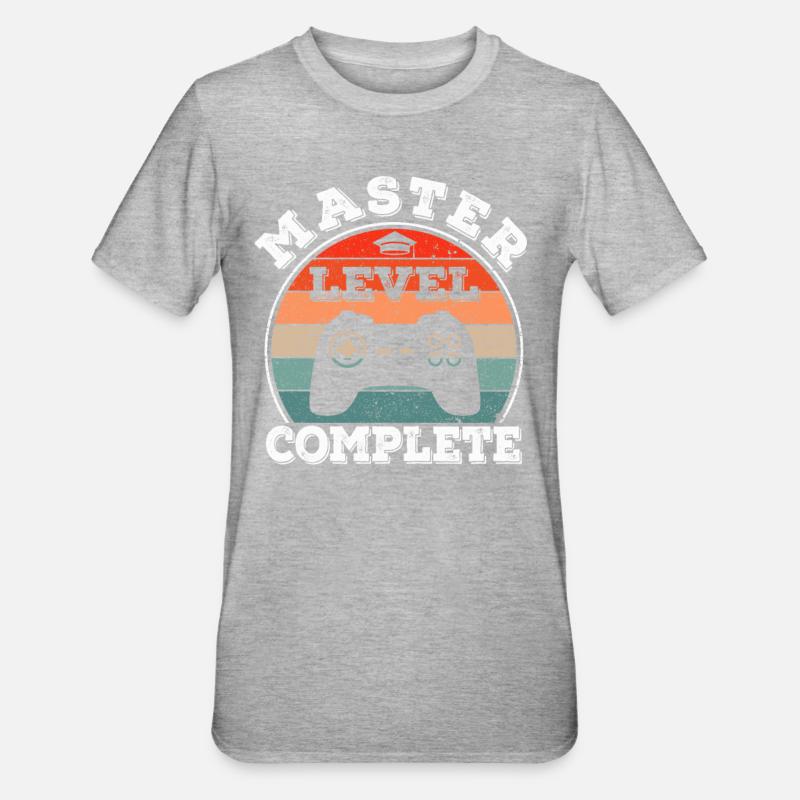 Master Abschluss Absolvent BWL Student Studium - Unisex Polycotton T-Shirt - Grau meliert