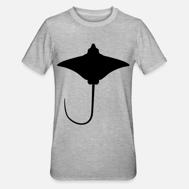 Ray – Flotteur élégant des mers - T-shirt polycoton Unisexe - gris chiné