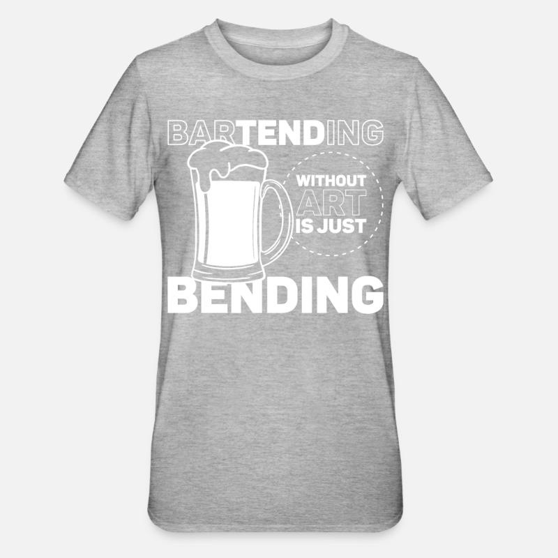 Bartender Mixologist Bartending - Unisex Polycotton T-Shirt - Grau meliert
