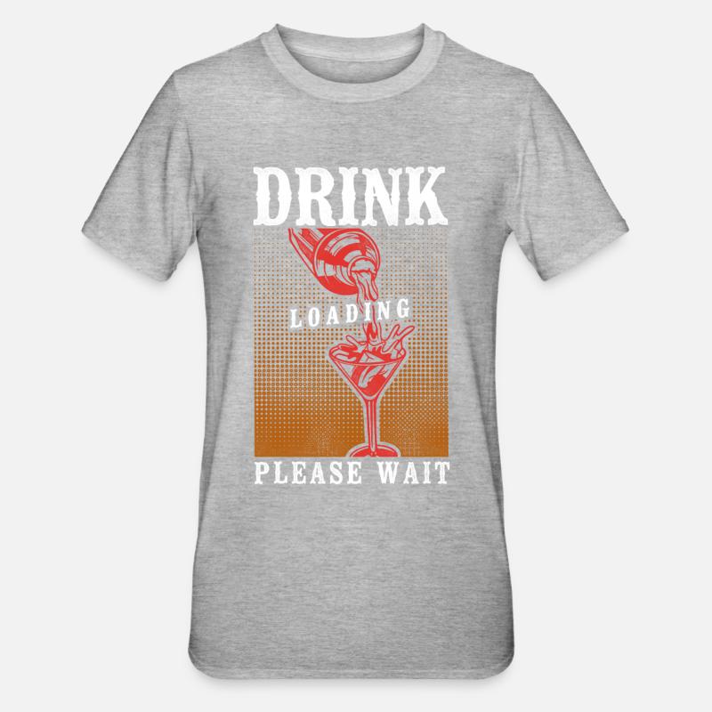 Bartender Mixologist Drink Loading - Unisex Polycotton T-Shirt - Grau meliert