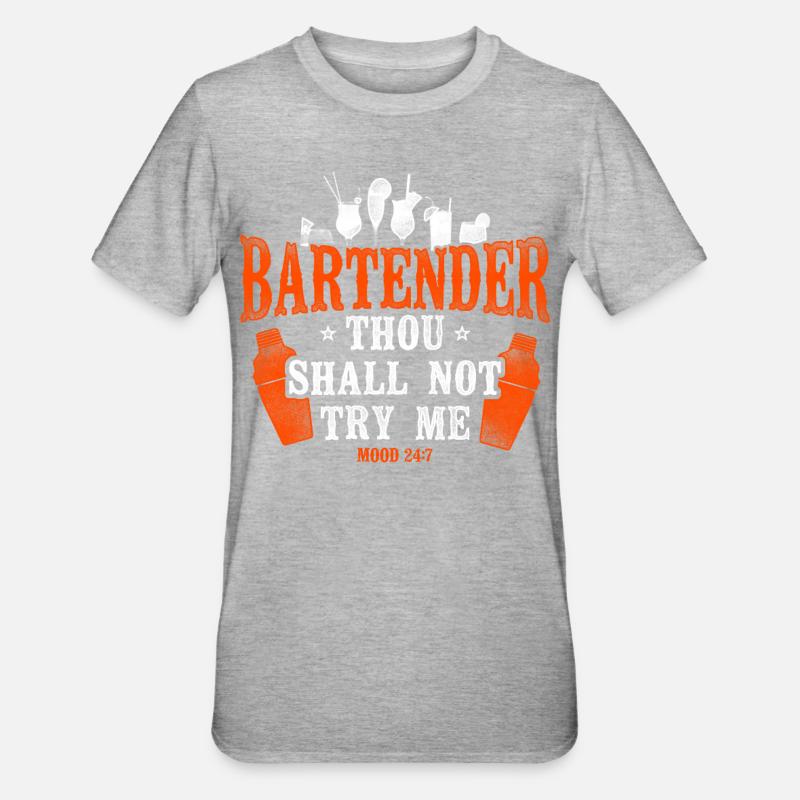 Bartender Mixologist Bartender - Unisex Polycotton T-Shirt - heather grey
