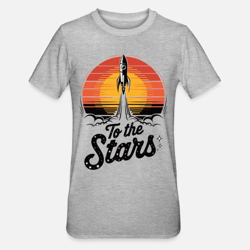 Rocket launch into space - Unisex Polycotton T-Shirt - heather grey