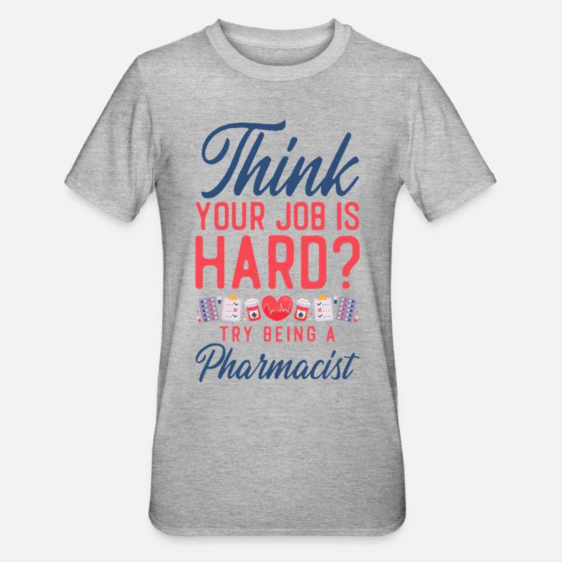 Pharmacy Tech Technician - Unisex Polycotton T-Shirt - heather grey